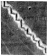 Battle trences for soldiers, on the German Luftwaffe Aerial Reconnaissance photogtaph, scale ~ 1:8000